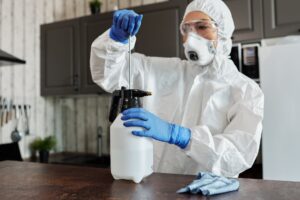 photo of person wearing protective suit